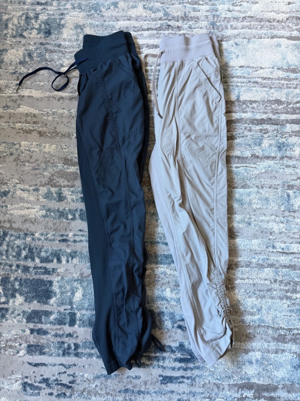 CRZ Yoga Striped Cinched Leg Pocket Pant 27” 2 Pairs!